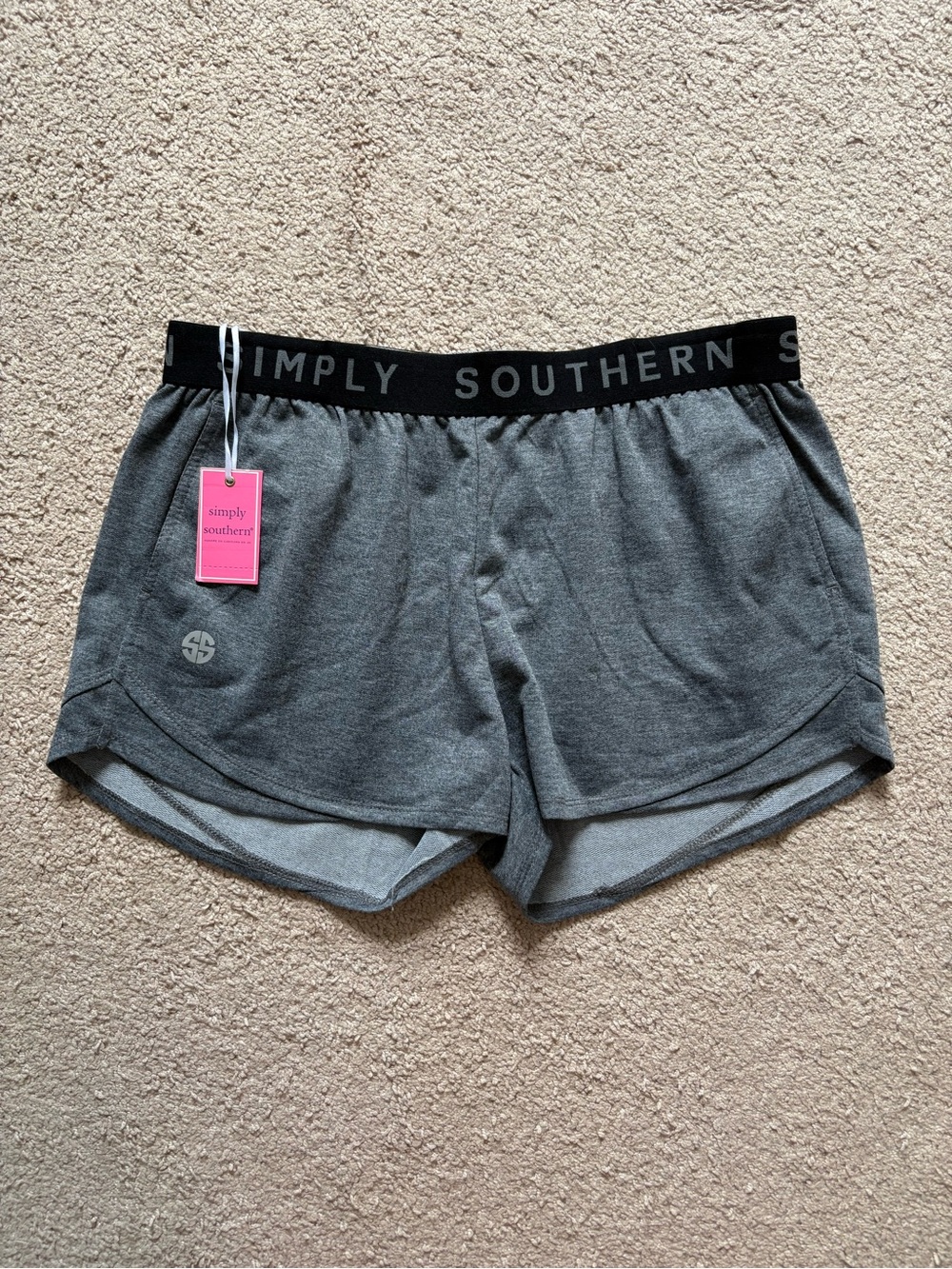 Simply Southern Heather Gray Athletic Shorts •Size XL